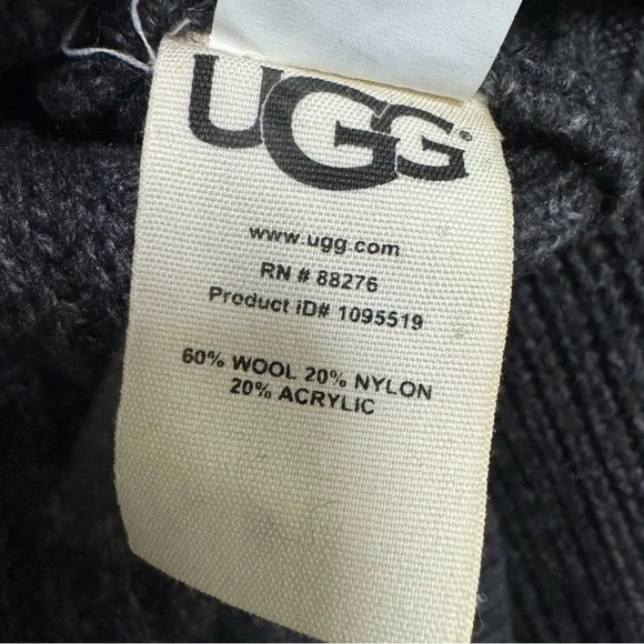 UGG Charcoal Cowl Neck Sweater - Size MED NWOT - Picture 10 of 11
